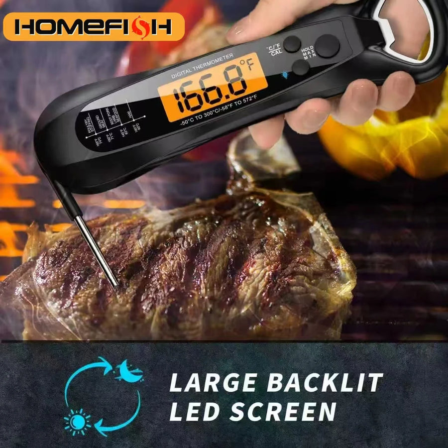 Digital Meat Thermometer with Fast Measurement, Backlight, and Magnet