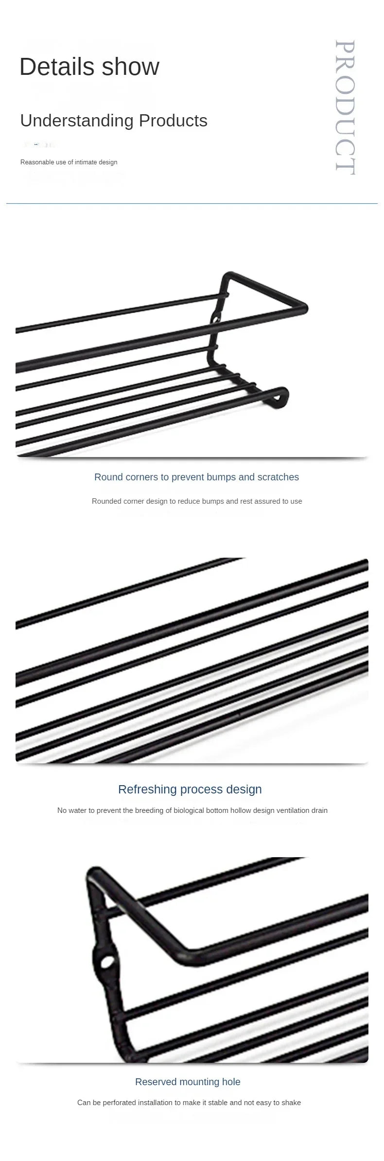 Set van 2 ijzeren draadkruidenrekken voor wandmontage