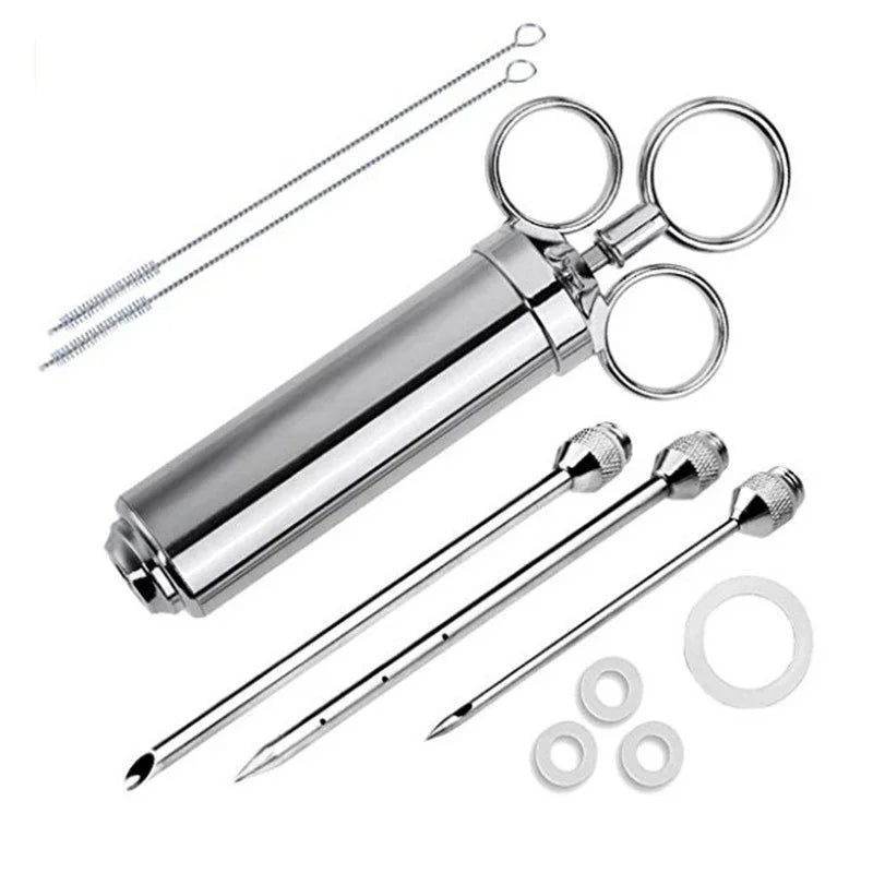 RVS marinade injector 60 ml met 2-5 naalden