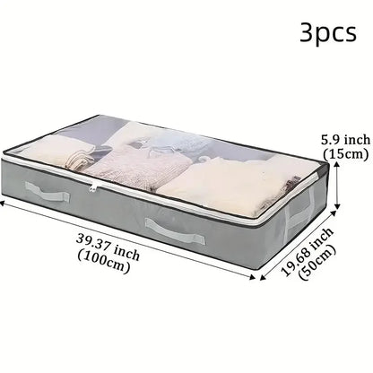 Opbergbox onder bed 120x33x18 cm stofvrij