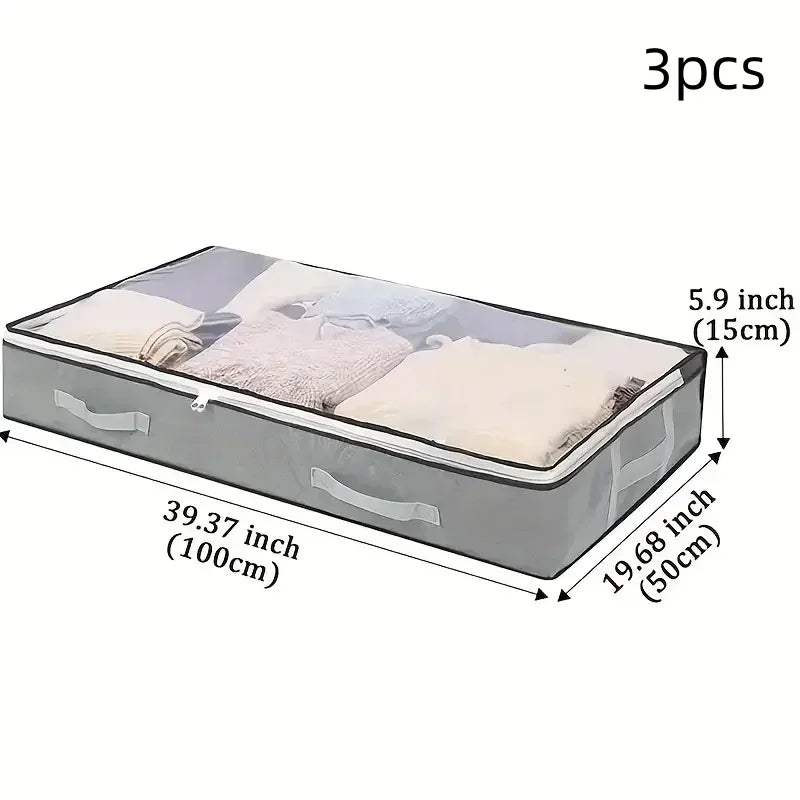 Opbergbox onder bed 120x33x18 cm stofvrij