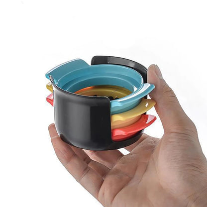 Eierbereider met snijring en bewaarbakje