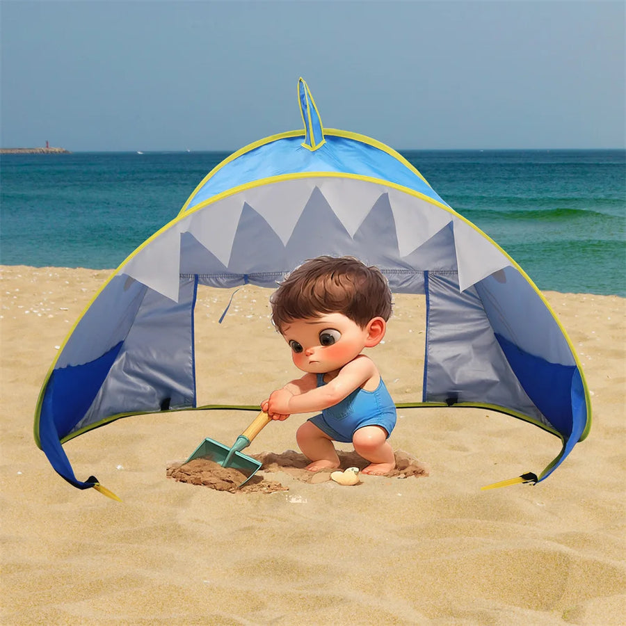 Foldable 2-in-1 Beach Tent with UPF 50+ and Pool Function