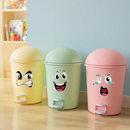 Smiley Gezicht Wandstickers Set - Waterafstotend, Verwijderbaar