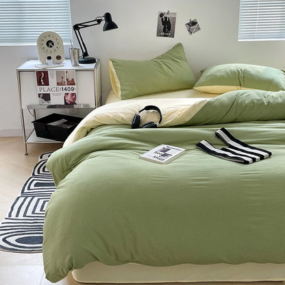 Dekbedovertrekset microfiber 3-delig met rits