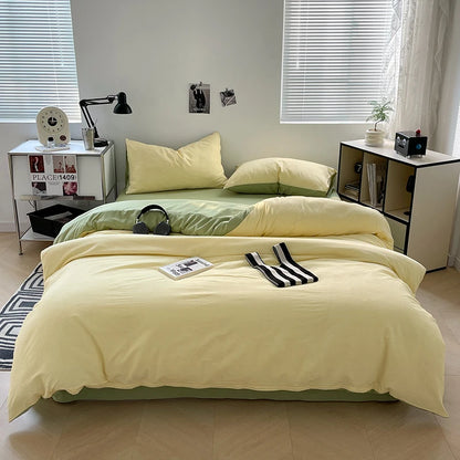 Dekbedovertrekset microfiber 3-delig met rits
