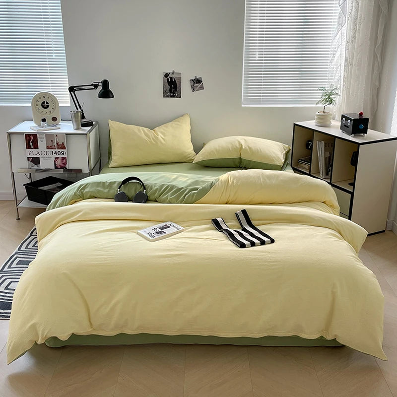 Dekbedovertrekset microfiber 3-delig met rits