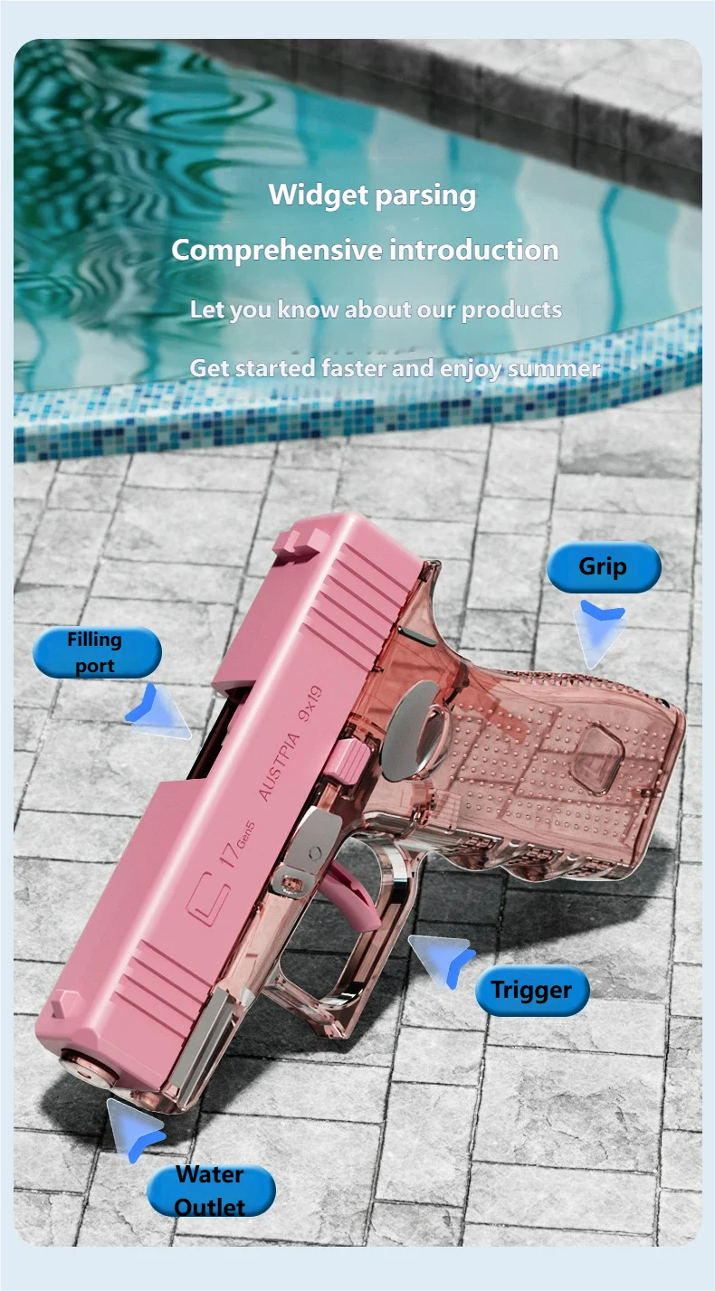 Mini Water Gun without Batteries for Outdoor Fun