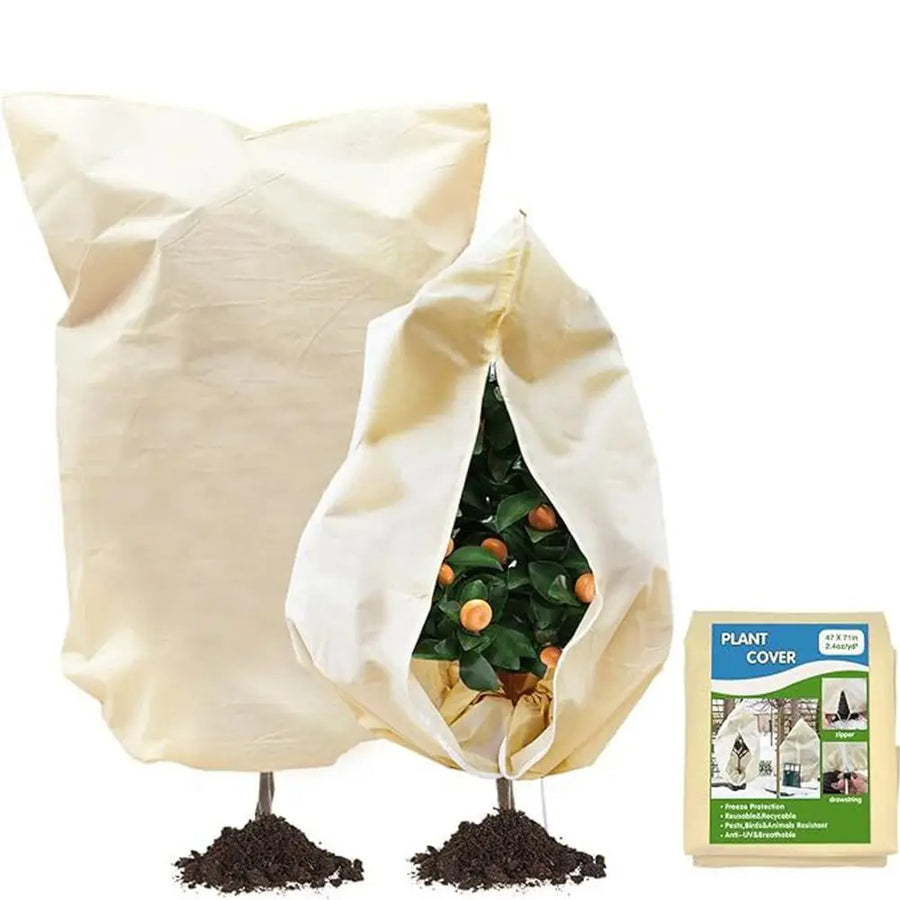 Plantenbeschermhoes winter non-woven rits trekkoord