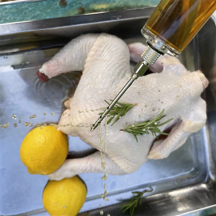 Vlees marinade injector 3 rvs naalden
