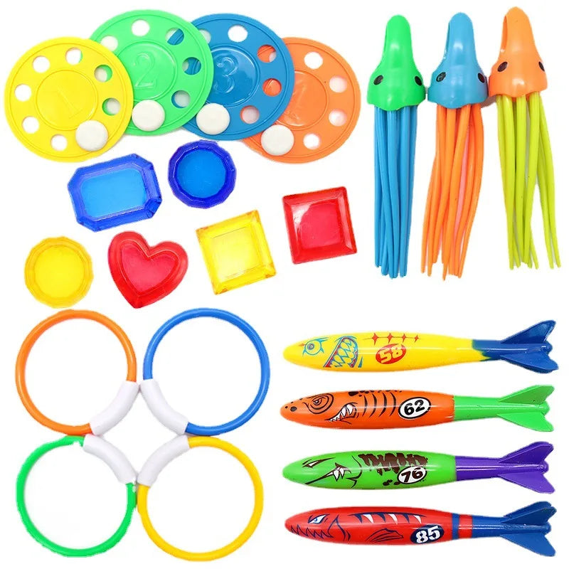 Diving Toys Set Kids | Underwater Treasure Hunt and Breath Training