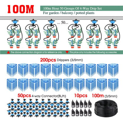 MUCIAKIE 4/2-Wegen Druppel Irrigatiesysteem