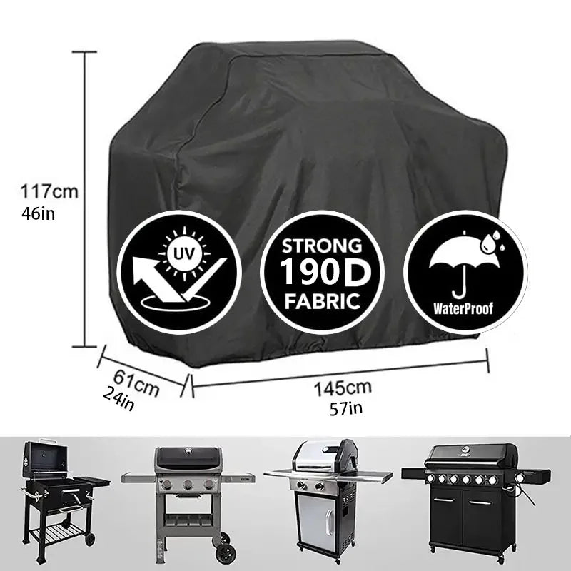 BBQ Gas Grillhoes Zwart met UV-bescherming voor Weber en Char-Broil