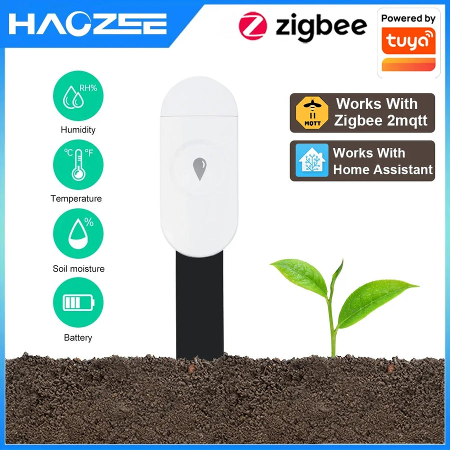Tuya Zigbee Soil Moisture, Temperature, and Humidity Sensor