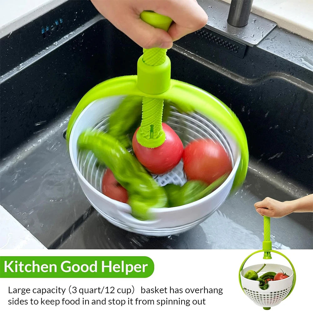 Saladespinner met vergietfunctie