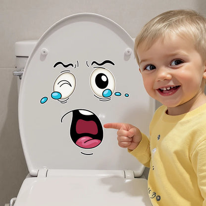 Smiley Gezicht Wandstickers Set - Waterafstotend, Verwijderbaar