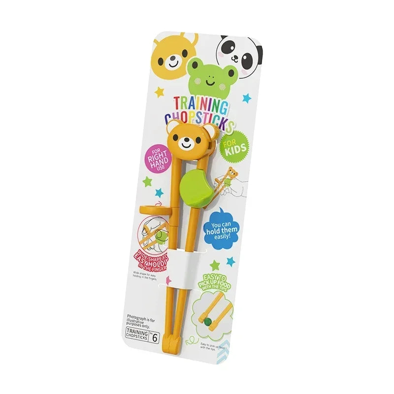 Kinder Eetstokjes Leertraining Dierenvorm Met Voedselveilig ABS Silicone 3 Pack Huismerken.nl
