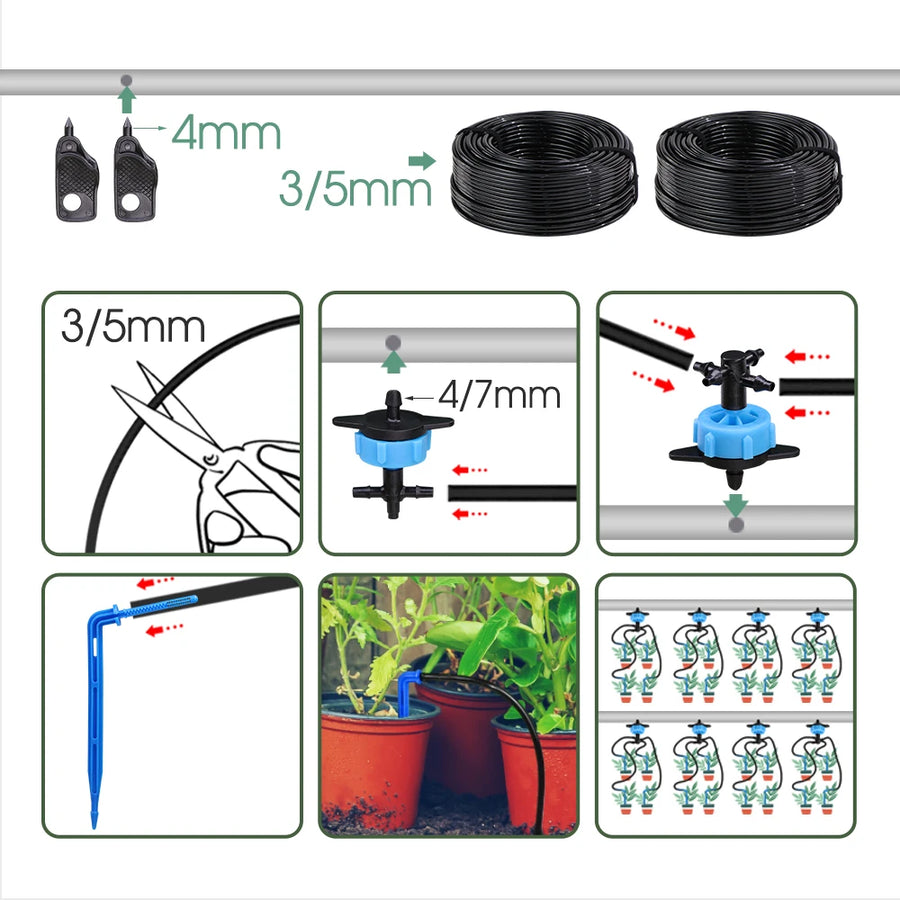 Irrigatiesysteem potplanten 8L druppel sprinkler