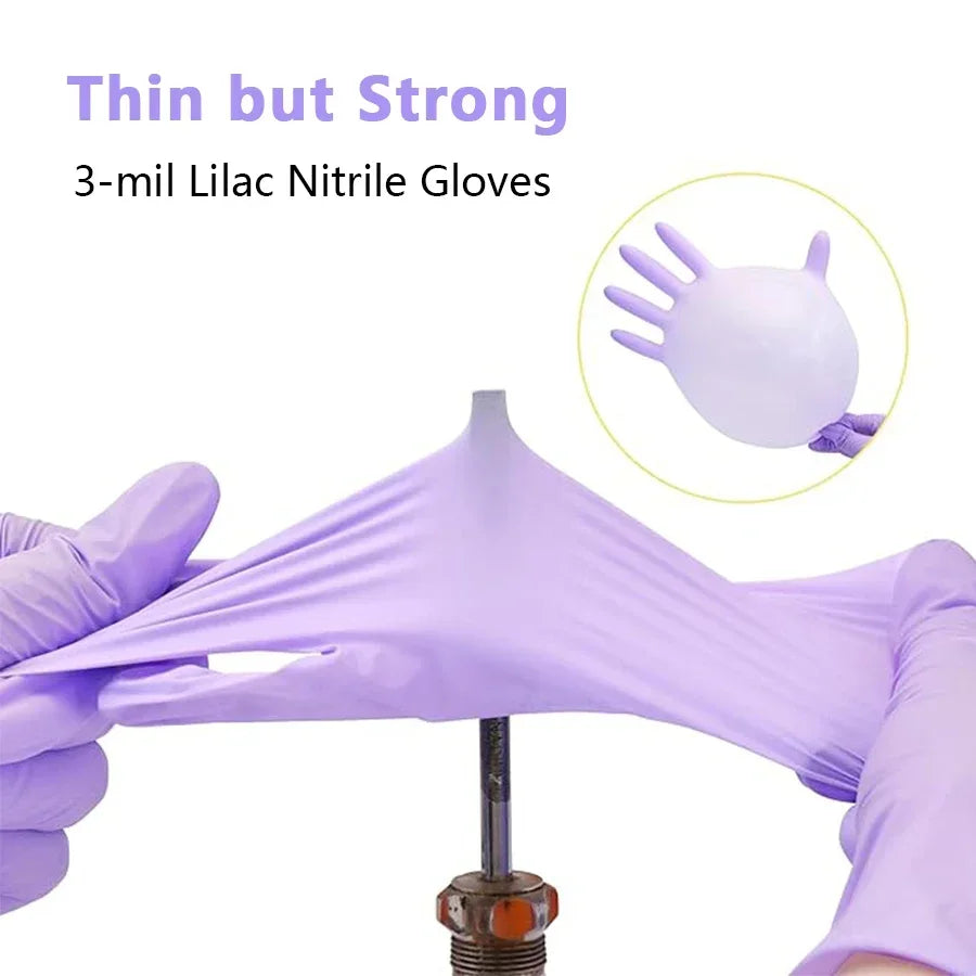 Nitril wegwerphandschoenen paars latexvrij