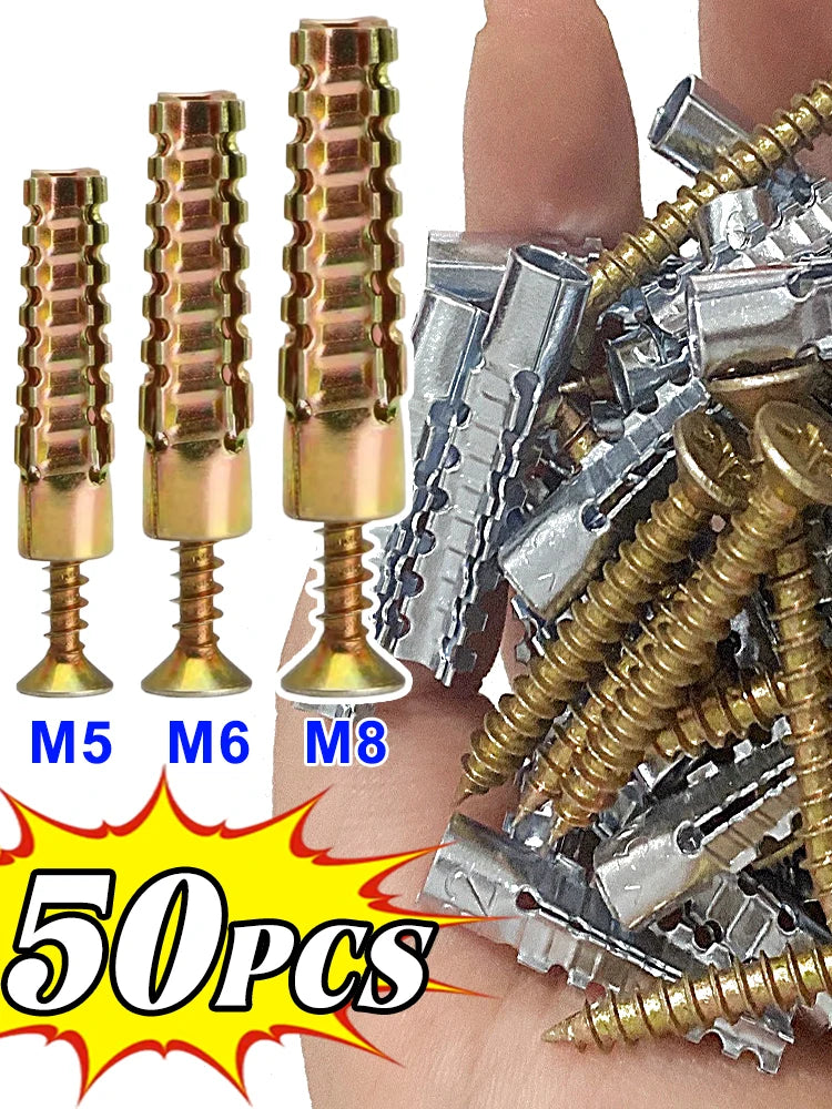 Muurankers staal M5 M6 M8 met schroeven