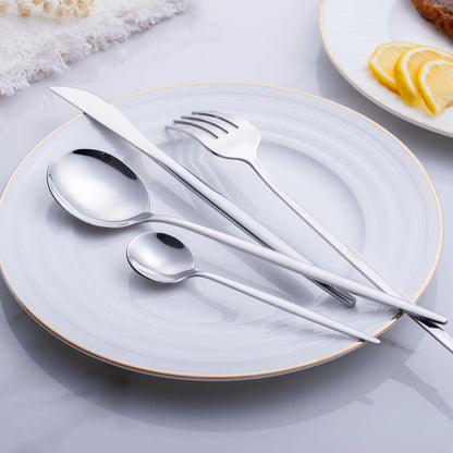 5-Delig Bestekset Roestvrij Staal Titanium Zwart en Goud