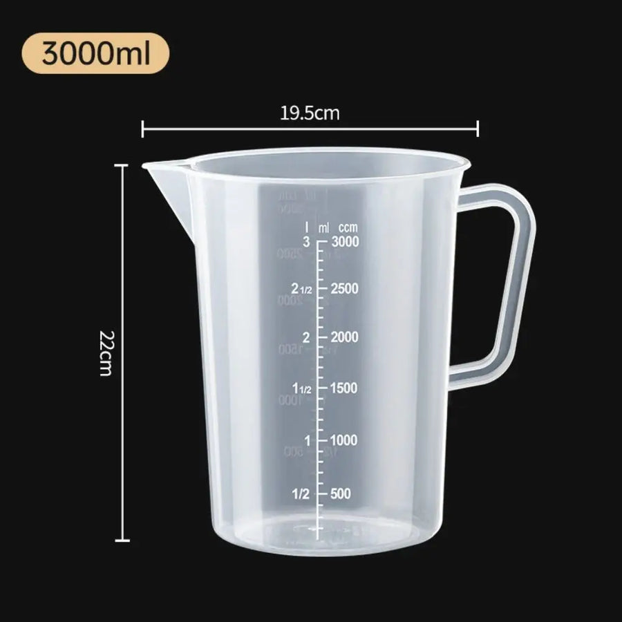 Maatbeker kunststof transparant 1L