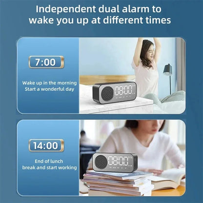 Digitale wekker Bluetooth speaker FM radio LED