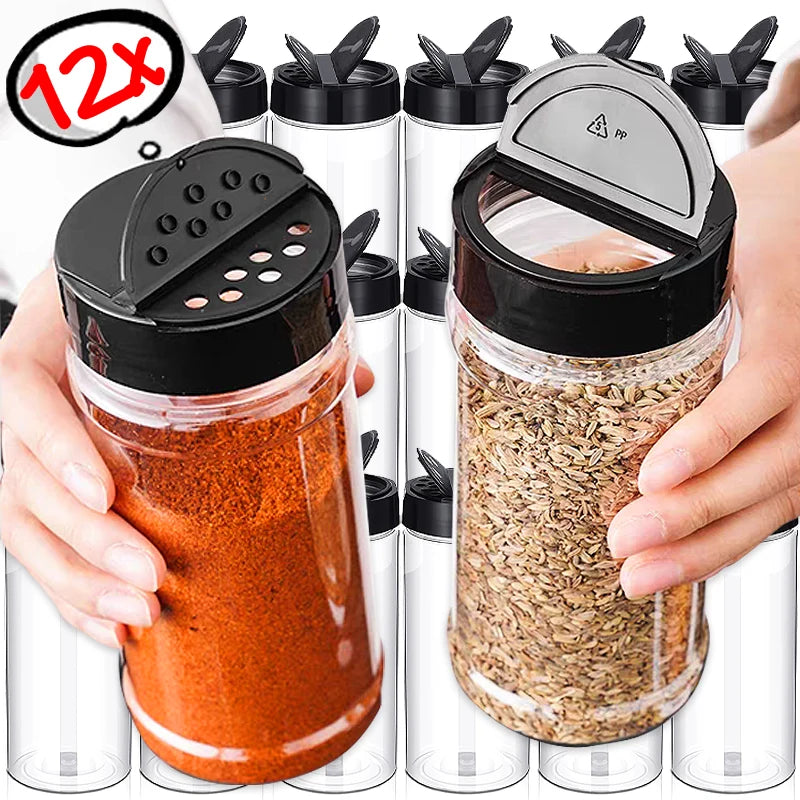Kruidenpotjes kunststof shaker deksel 100-300 ml