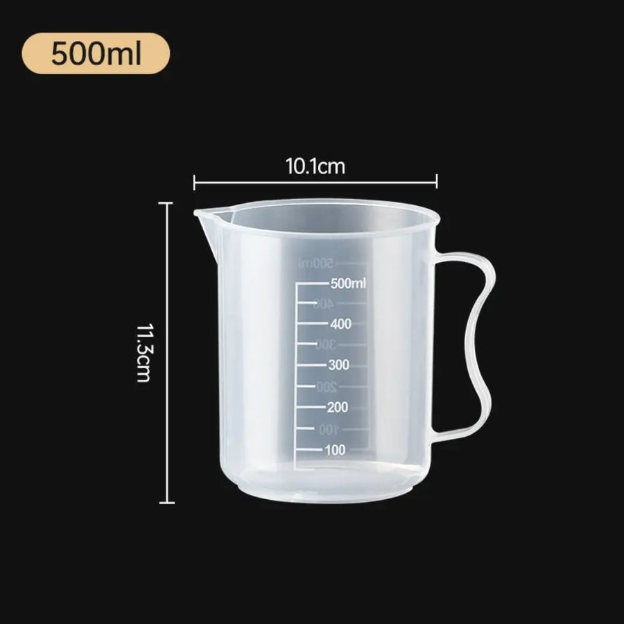 Maatbeker kunststof transparant 1L