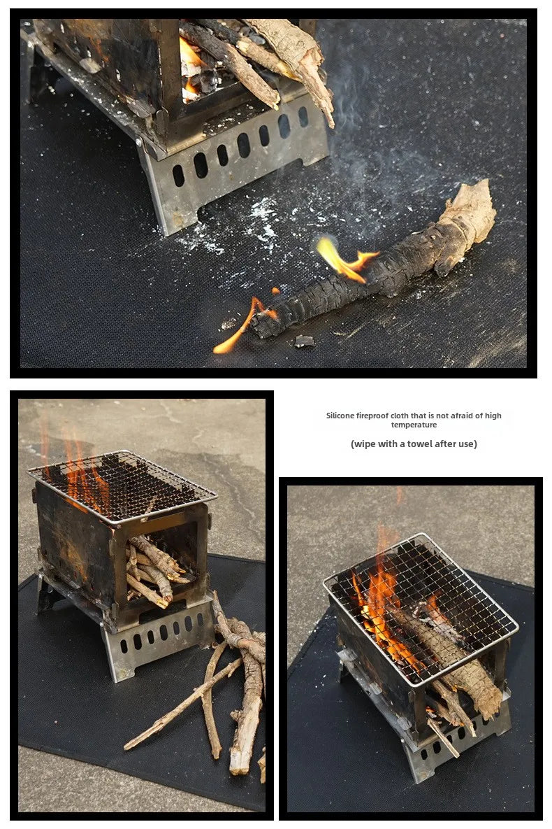 Hittebestendige glasvezel mat voor kampvuur en barbecue