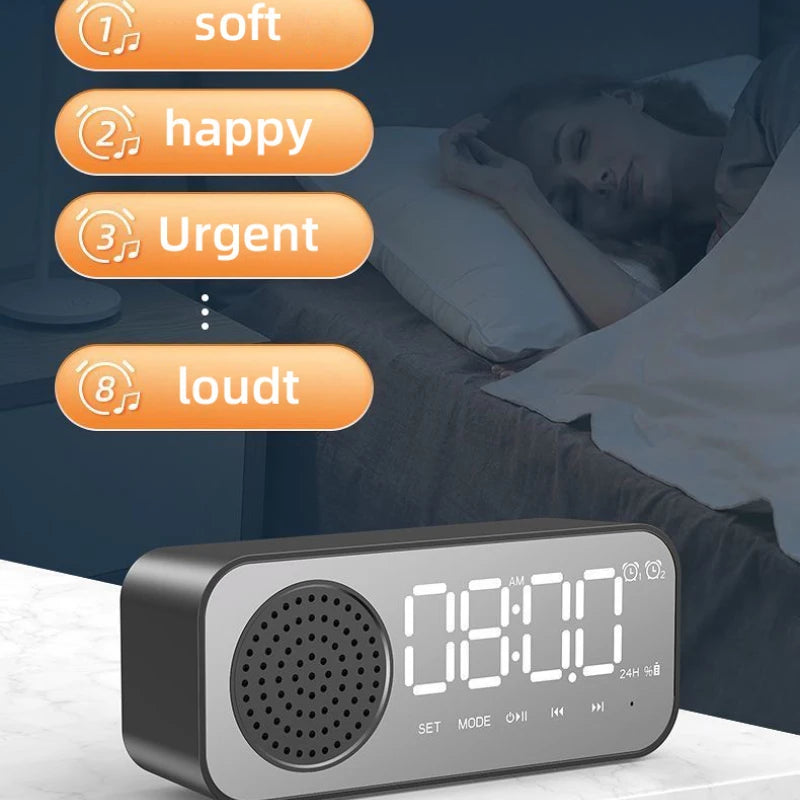 Digitale wekkerradio Bluetooth speaker LED