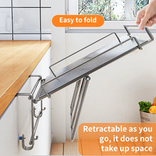 Opvouwbaar roestvrijstalen rek voor kastdeur, vergroot aanrechtruimte in keuken, badkamer en balkon