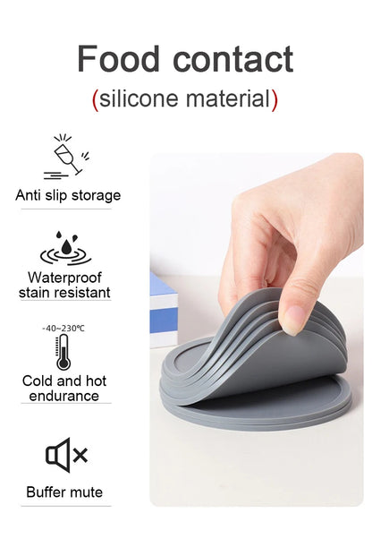 Onderzetters siliconen 6 stuks Ø10 cm