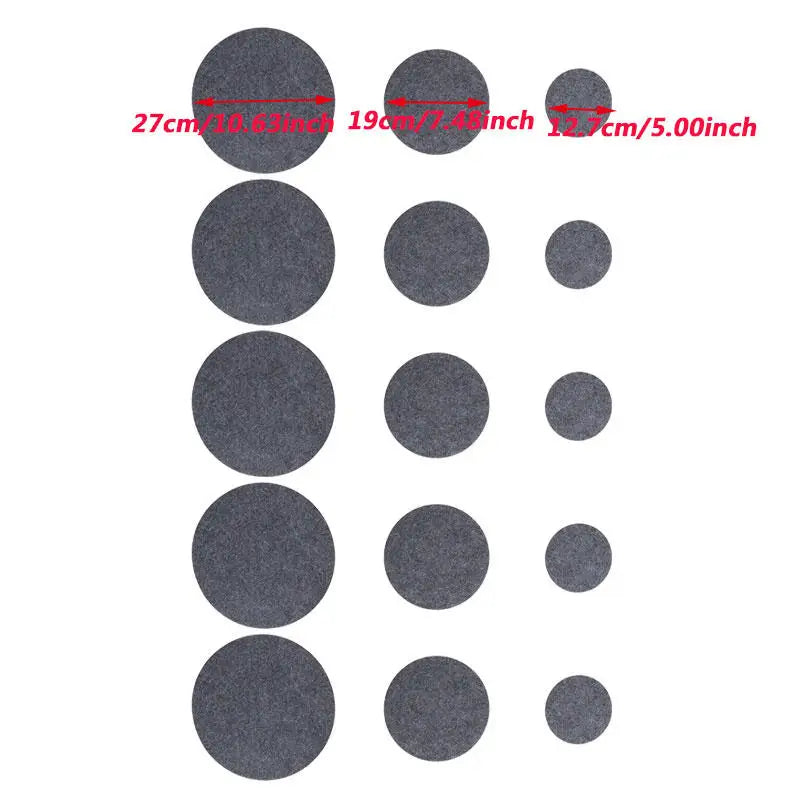 Ronde Vilt Potbeschermers Set - 15 Stuks