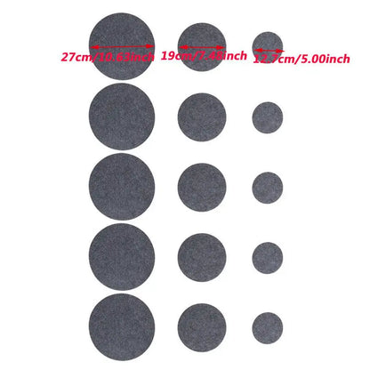 Ronde Vilt Potbeschermers Set - 15 Stuks