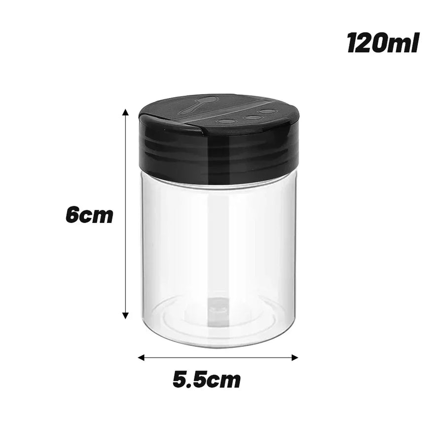 Kruidenpotjes kunststof shaker deksel 100-300 ml