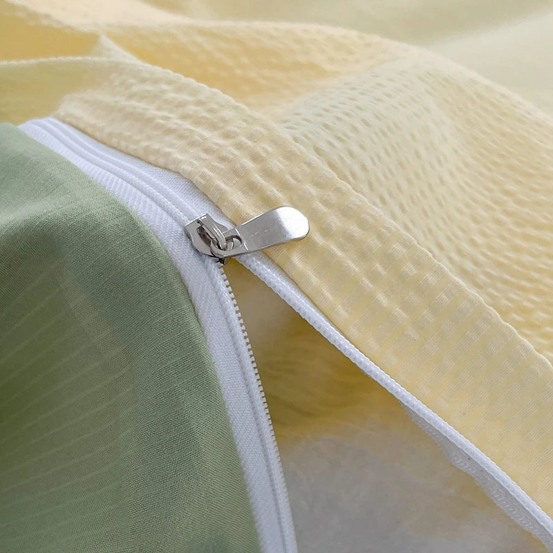 Dekbedovertrekset microfiber 3-delig met rits