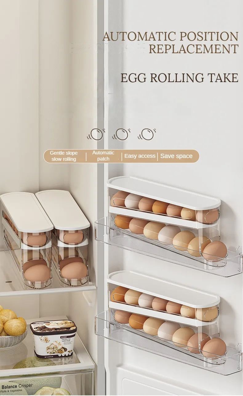 Automatic Double-Layer Egg Dispenser for Refrigerator