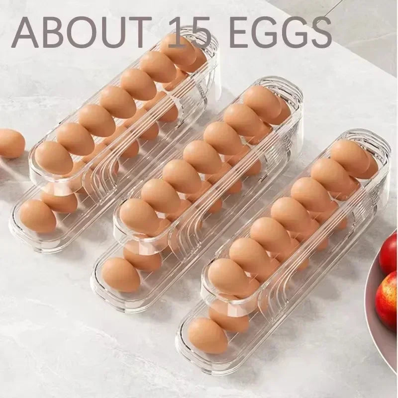 Automatic Double-Layer Egg Dispenser for Refrigerator