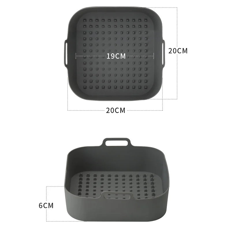 Siliconen airfryer bakvorm rechthoekig