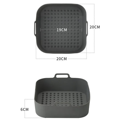 Siliconen airfryer bakvorm rechthoekig