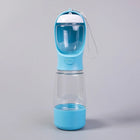 Hondenwaterfles 400ml met voerbakje en poepzakjeshouder