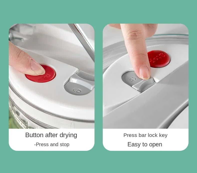 Saladespinner met deksel, draaibaar