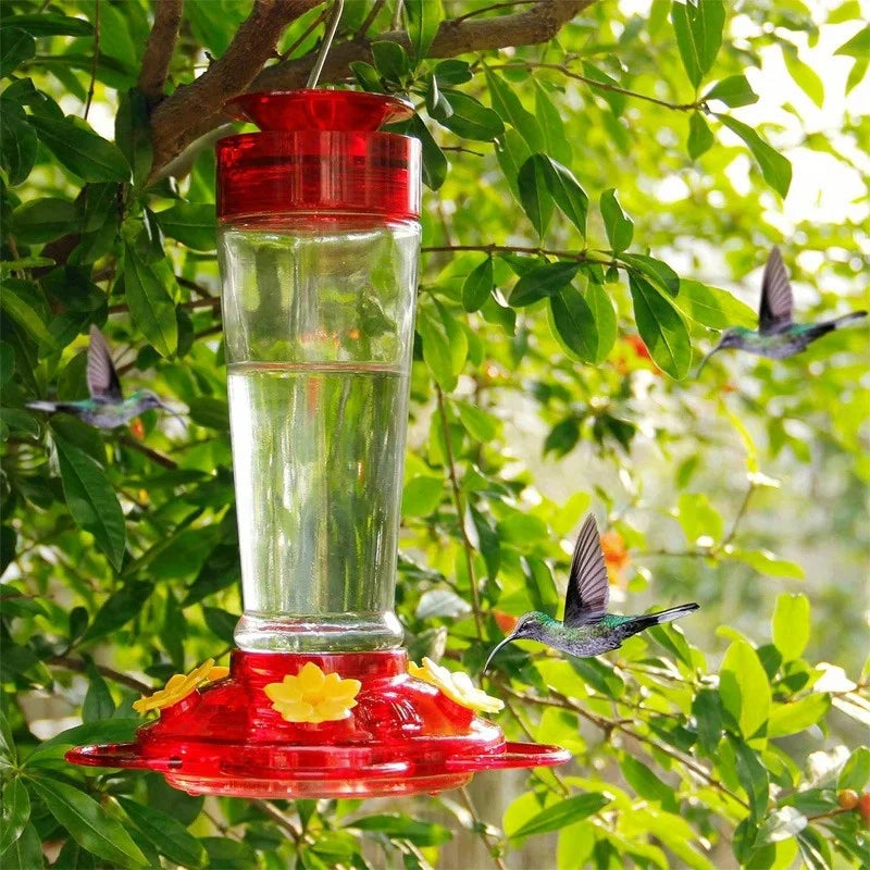 Vogelvoerbak hangend 5 poorten 400ml plastic
