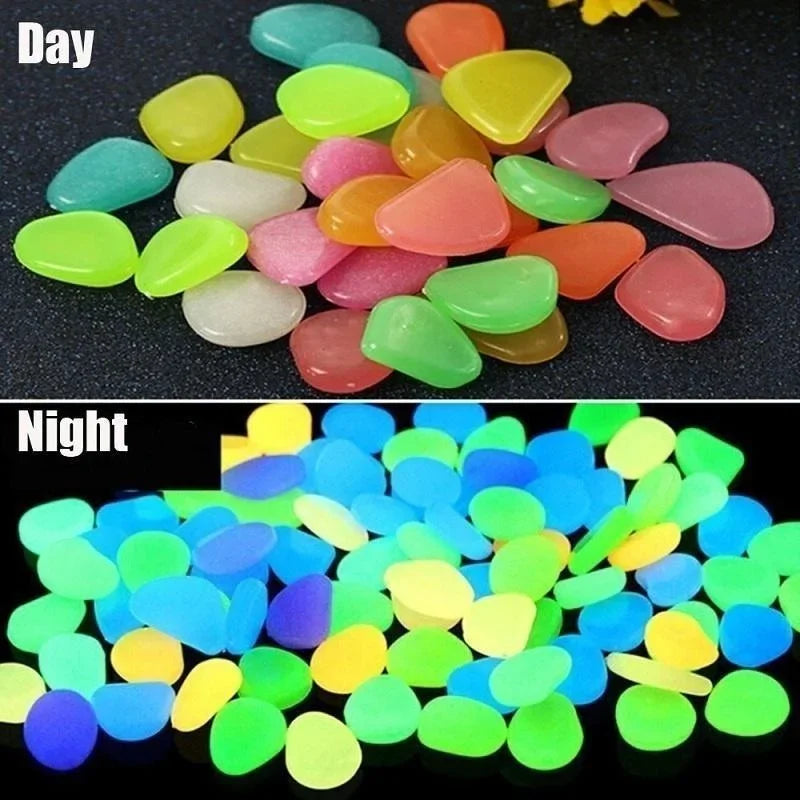 Decoratiestenen glow in the dark tuin aquarium