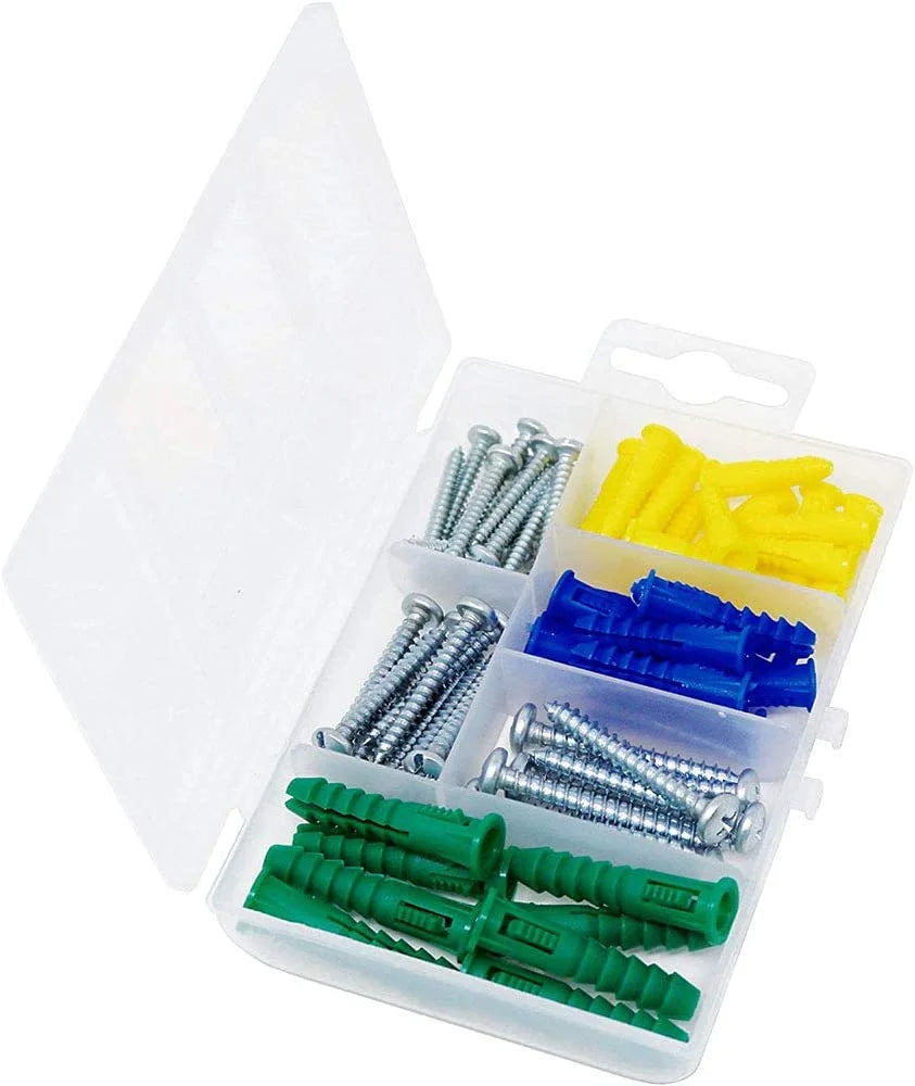 Wandpluggen 66 delig set (pluggen en schroeven)
