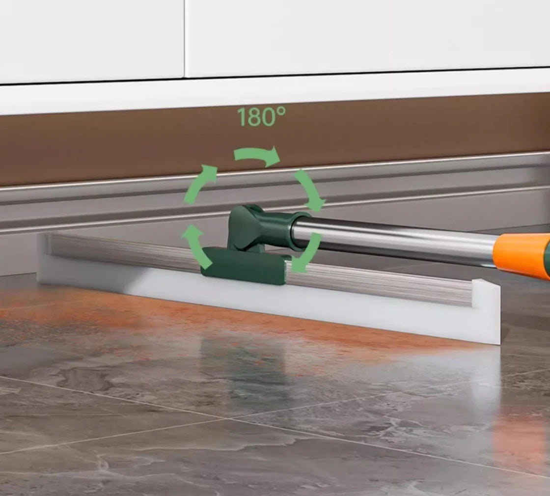 Siliconen schoonmaakbezem met wisser
