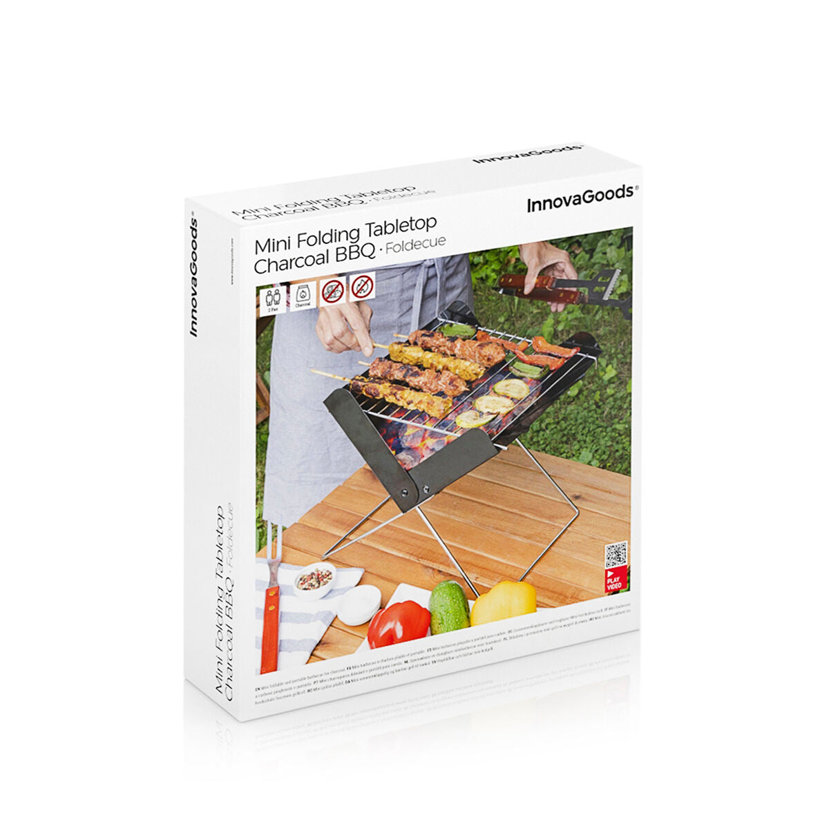 Innovagoods Mini Draagbare Opvouwbare Houtskoolbarbecue Foldecue Innovagoods