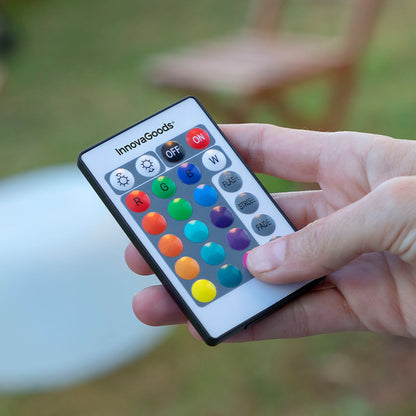 Innovagoods Opblaasbare Stoel Met Veelkleurige Led En Afstandsbediening Pulight Innovagoods