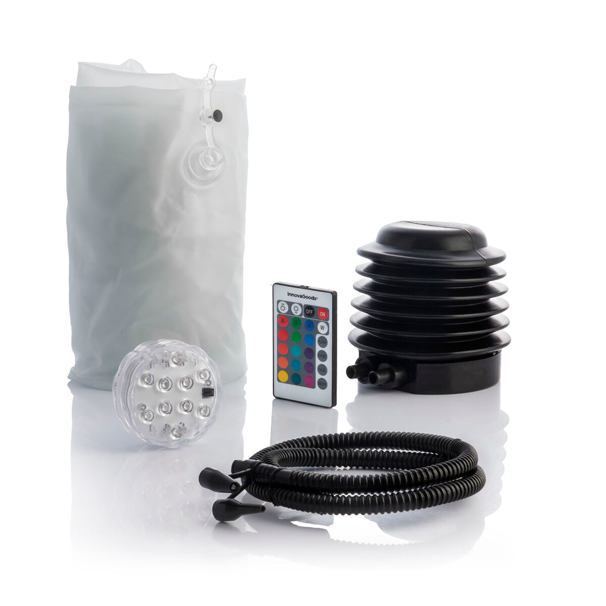 Innovagoods Opblaasbare Stoel Met Veelkleurige Led En Afstandsbediening Pulight Innovagoods